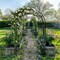 Double Column Frame Garden Arch Metal Curve Plant Climbing Trellis Outdoor Arch